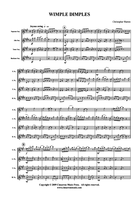 gallery: Wimple Dimple , , (Saxophon-Quartett SATB)