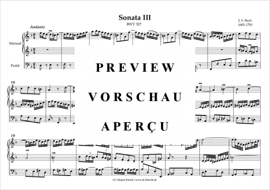 gallery: Sonate Nr.3 BWV 527 , , (Orgel Solo)