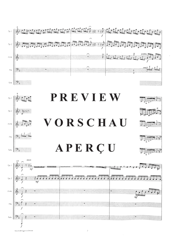 gallery: Toccata & Fugue , , (1.Trp in C/B/Es, 2.Trp in B, Horn in F, Pos, Tuba)