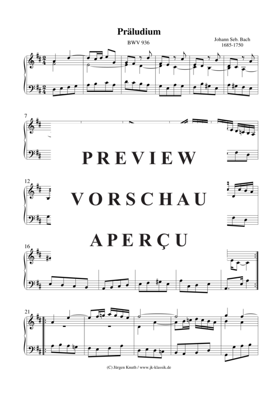 gallery: Präludium BWV 936 , , (Klavier/Cembalo Solo)