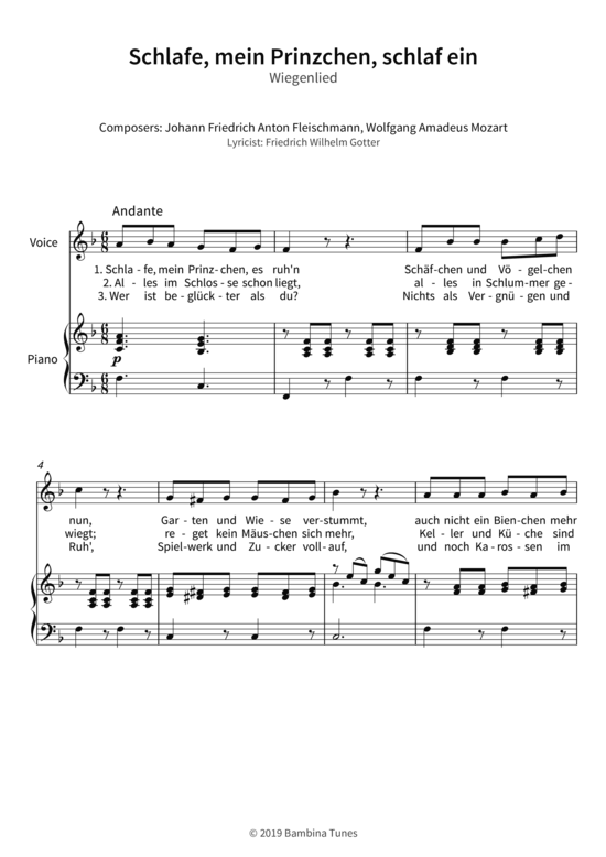 Schlafe, mein Prinzchen, schlaf ein - Wiegenlied 