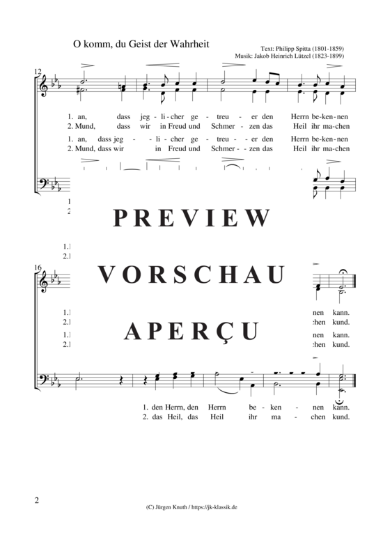 gallery: O komm, du Geist der Wahrheit , , (Gemischter Chor)