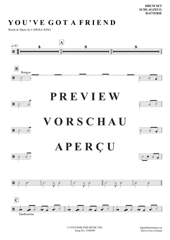 gallery: You´Ve Got A Friend , King, Carole, (Drums)