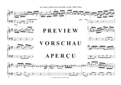 gallery: Allein Gott in der Höh´ sei Ehr Trio super BWV 664a , , (Klavier/Cembalo/Orgel Solo)