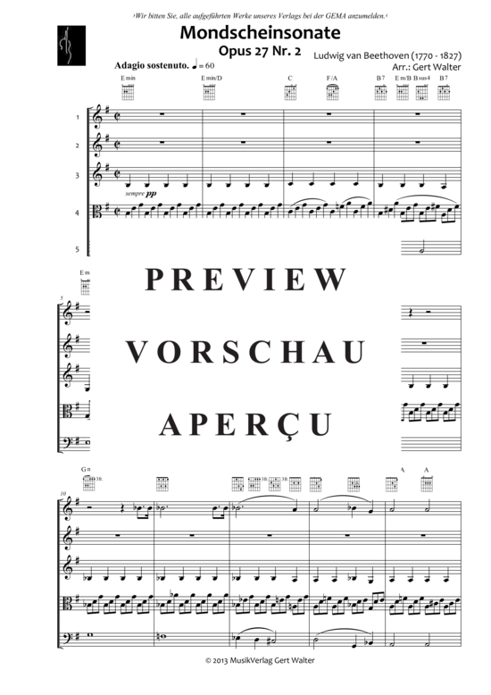 gallery: Mondscheinsonate (1. Satz) , ,  (Quintett flexible Besetzung)