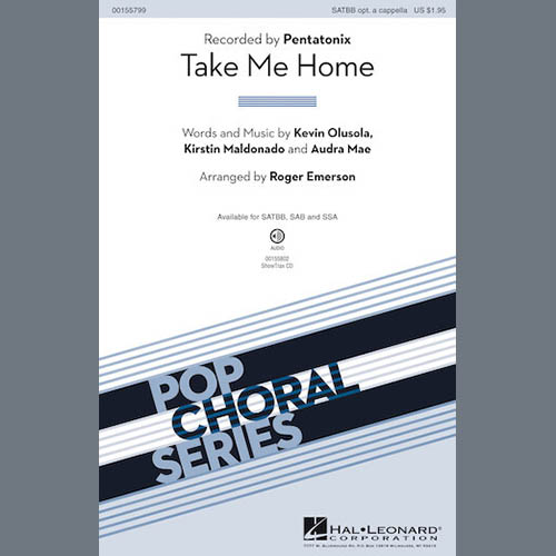 Product picture to: Take Me Home (arr. Roger Emerson)