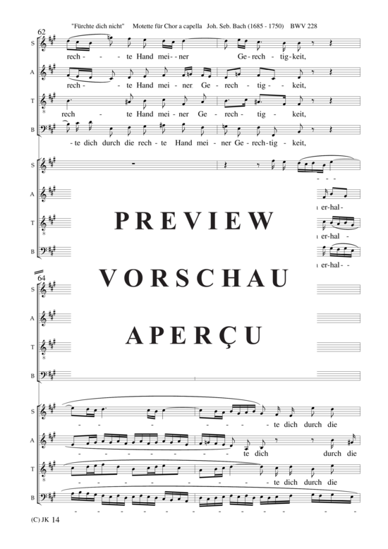 gallery: Fürchte dich nicht Motette (BWV 228) , ,  (Gemischter Chor 8-stimmig)