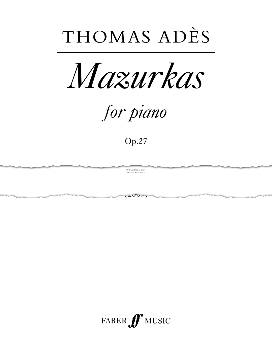 gallery: Mazurkas For Piano Op.27, Thomas Adès, Klavier