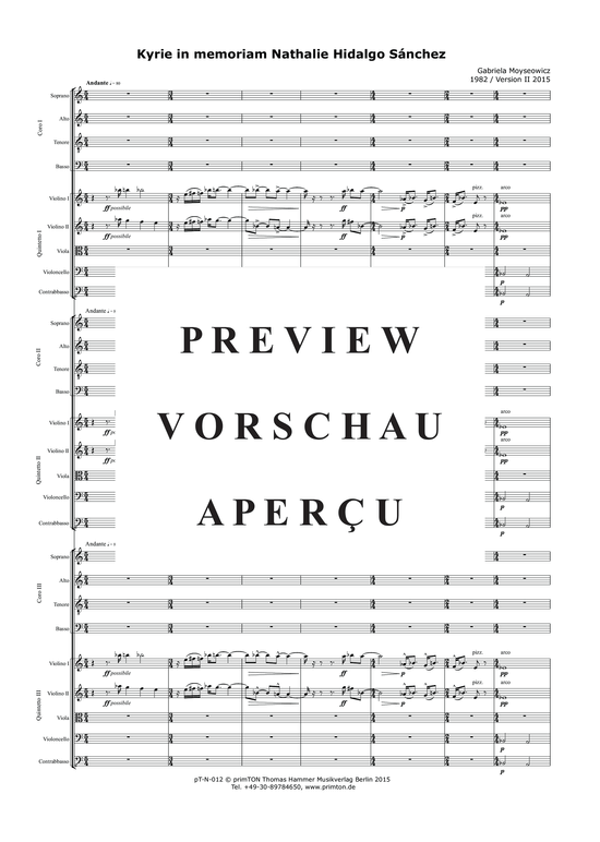 gallery: Kyrie in memoriam Nathalie Hidalgo Sánchez (1982, Version II 2015) , ,  (3x Gemischter Chor + 3x Streichquintett)