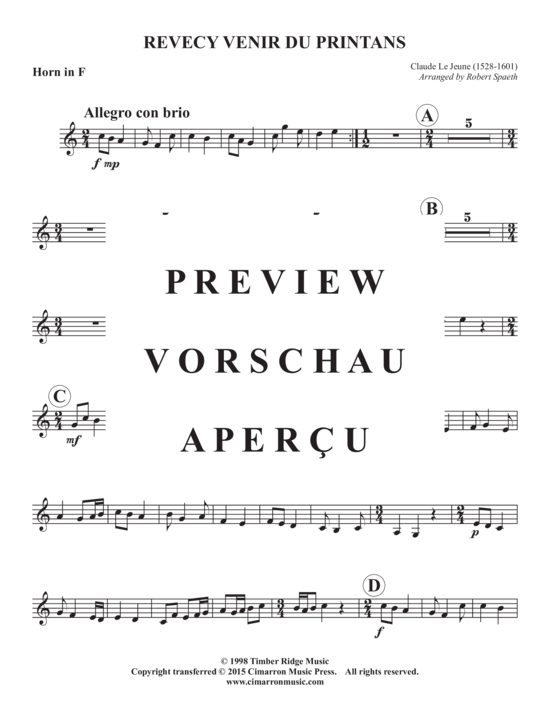 gallery: Revecy Venir du Printans , , (Blechbläserquintett)