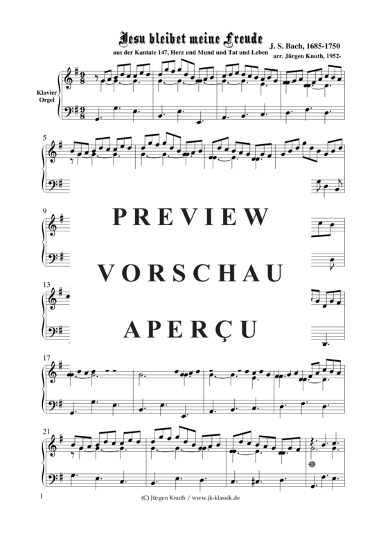 gallery: Jesu bleibet meine Freude (aus BWV 147) , ,  (Trompete in C/B + Orgel/Klavier)