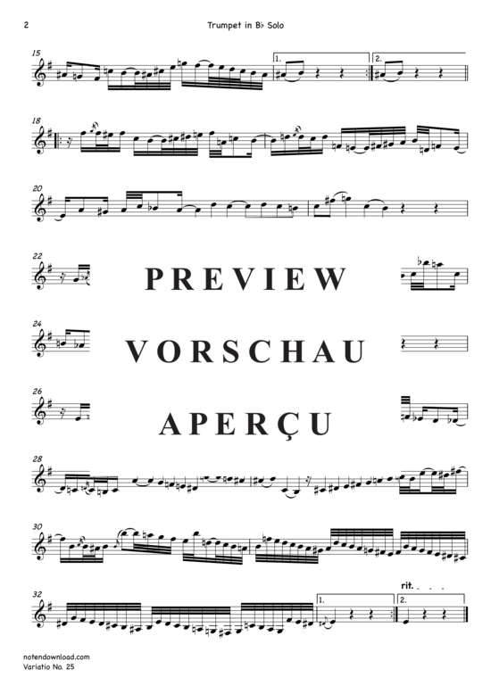 gallery: Variatio Nr. 25 (Goldberg-Variationen) , ,  (Trompete in B + Klavier/Orgel)