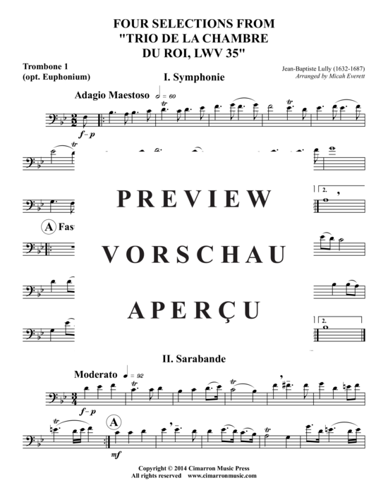 gallery: Vier Auswahlstücke aus Trio de la Chambre du Roi , , (Trio Posaune)