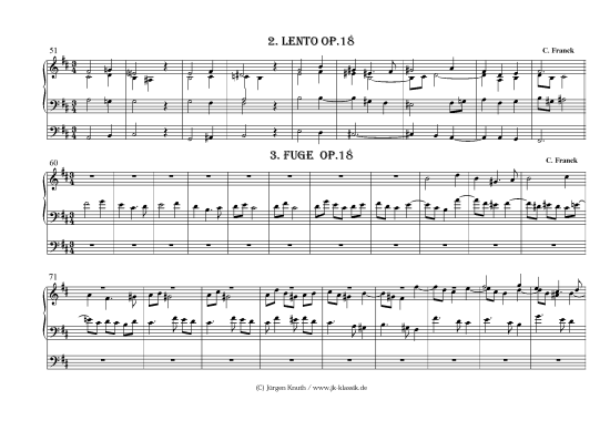 gallery: Fugue  aus Prelude, Fugue et Variation pour orgue op.18 FWV 30 , , (Orgel Solo)