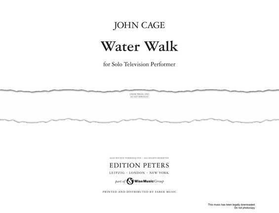 gallery: Water Walk, John Cage, Unbekannt