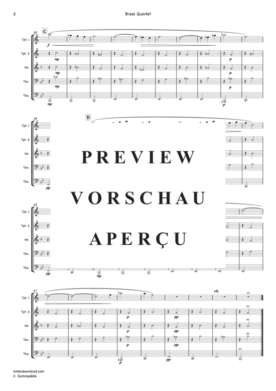 gallery: Gymnopédie Nr. 2 , , (Blechbläser Quintett)