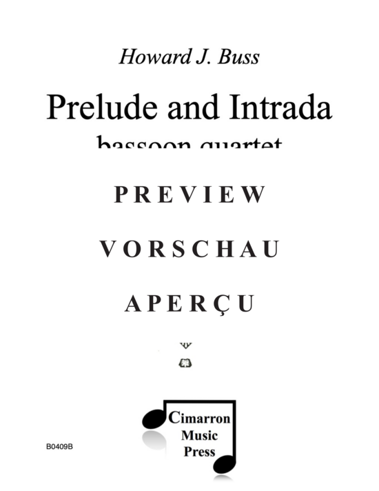 gallery: Prelude and Intrada , , (4 Fagotte oder Ensemble)