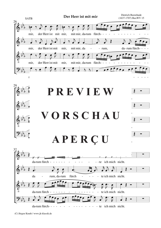 gallery: Der Herr ist mit mir (BuxWV 15)  (Chor SATB) , ,  (Gemischter Chor, Streicher + Orgel)