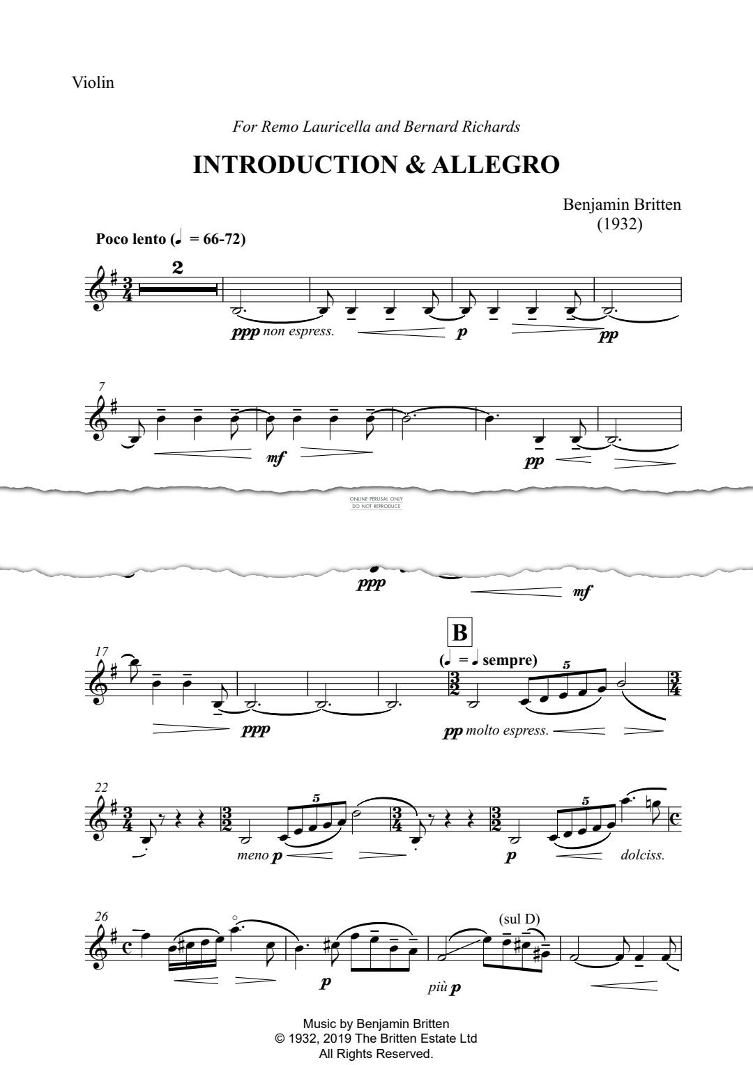 gallery: Introduction and Allegro, Benjamin Britten, Violine