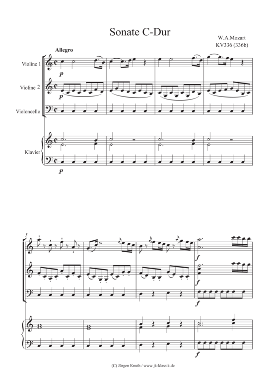 Sonate C-Dur KV336 (336b) 