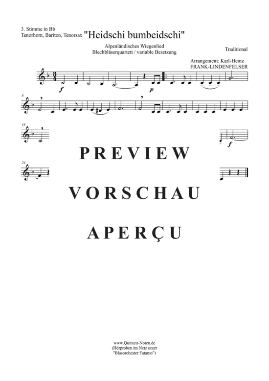 gallery: Heidschi-Bumbeidschi Blechbläser Quartett/Ensemble , , (variable Besetzung)