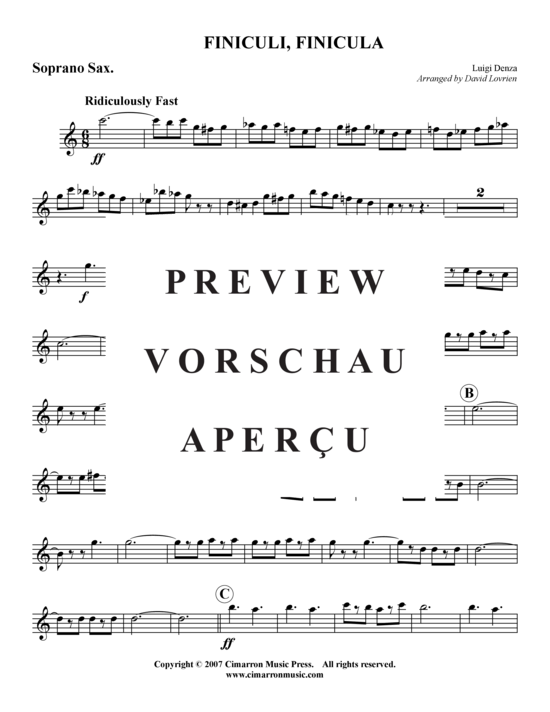 gallery: Funiculi, Funicula , , (Saxophon-Quartett SATB)