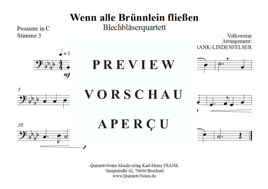 gallery: Wenn alle Brünnlein fließen , , (Blechbläserquartett)