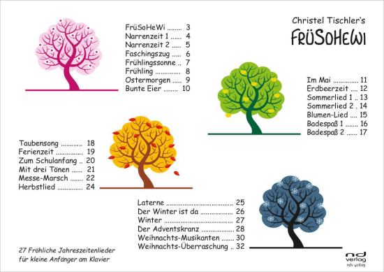 gallery: FrüSoHeWi - 27 Fröhliche Jahreszeitenlieder für kleine Anfänger am Klavier, , 