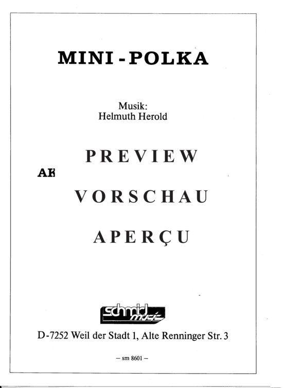 gallery: Mini Polka , , (Akkordeonorchester, Partitur)