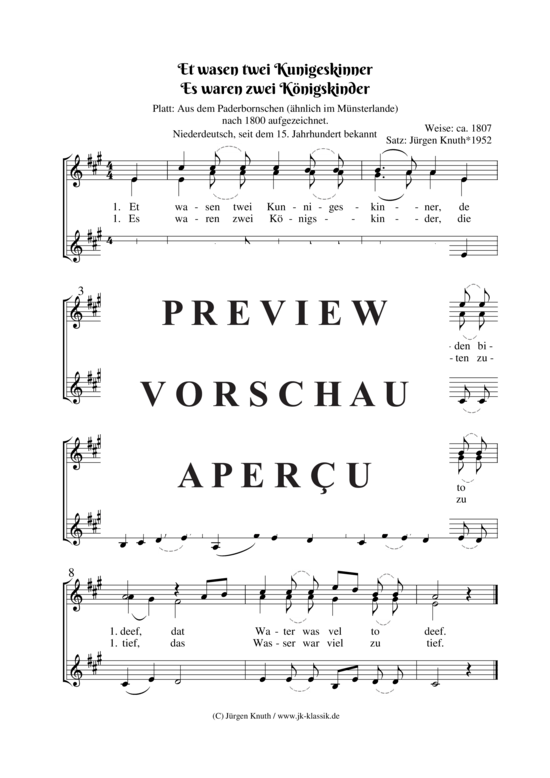 gallery: Et wasen twei Kunigeskinner (Es waren zwei Königskinder) , ,  (Frauenchor SSA)