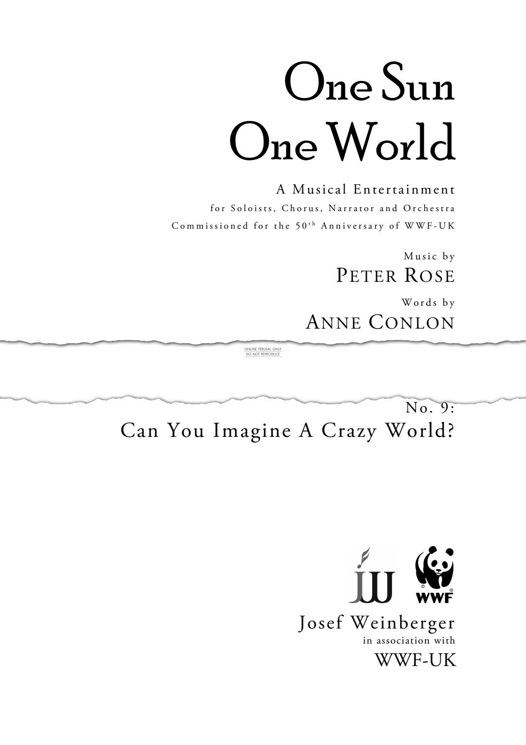 gallery: Can You Imagine A Crazy World? (from 'One Sun One World'), Peter Rose, Chor, Klavier