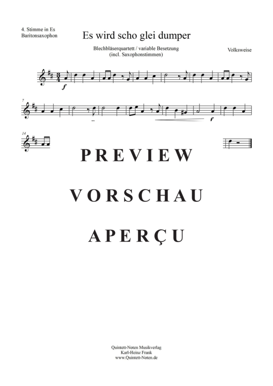 gallery: Es wird scho glei dumper, Blechbläser Quartett/Ensemble , , (variable Besetzung)