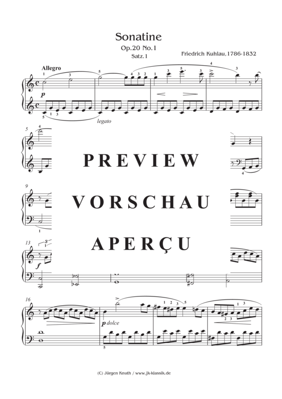 gallery: Sonatine, Op. 20. No.1 Satz: 1 , , (Klavier Solo)