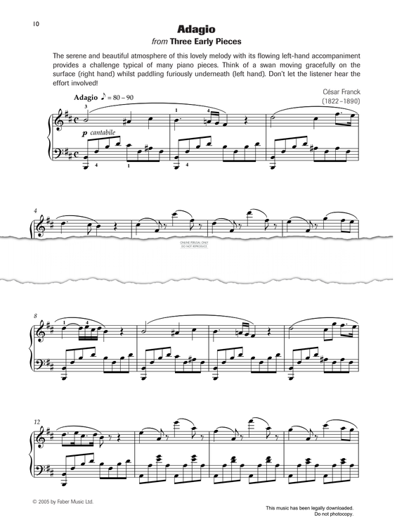 gallery: Adagio (from 'Three Early Pieces'), Cesar Franck, Klavier