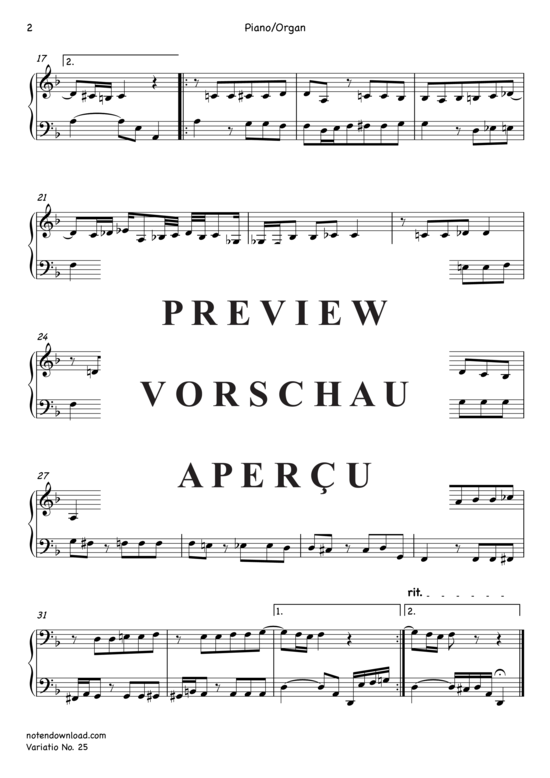 gallery: Variatio Nr. 25 (Goldberg-Variationen) , ,  (Trompete in B + Klavier/Orgel)