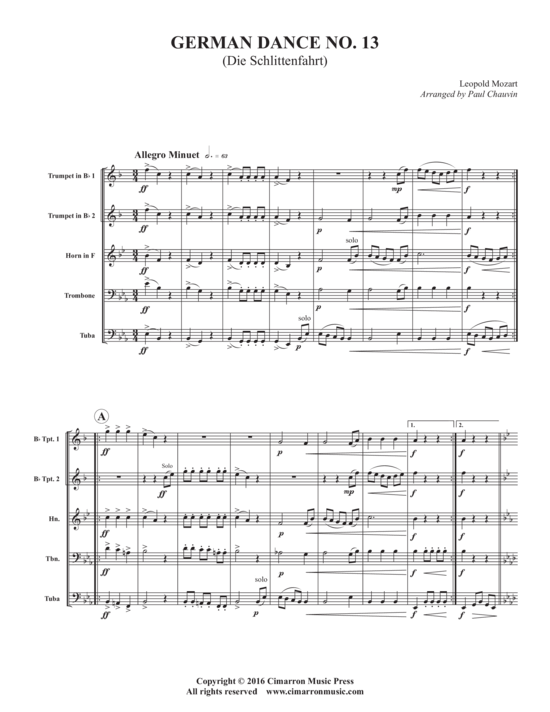 gallery: Deutscher Tanz Nr. 13 , , (Blechbläserquintett)