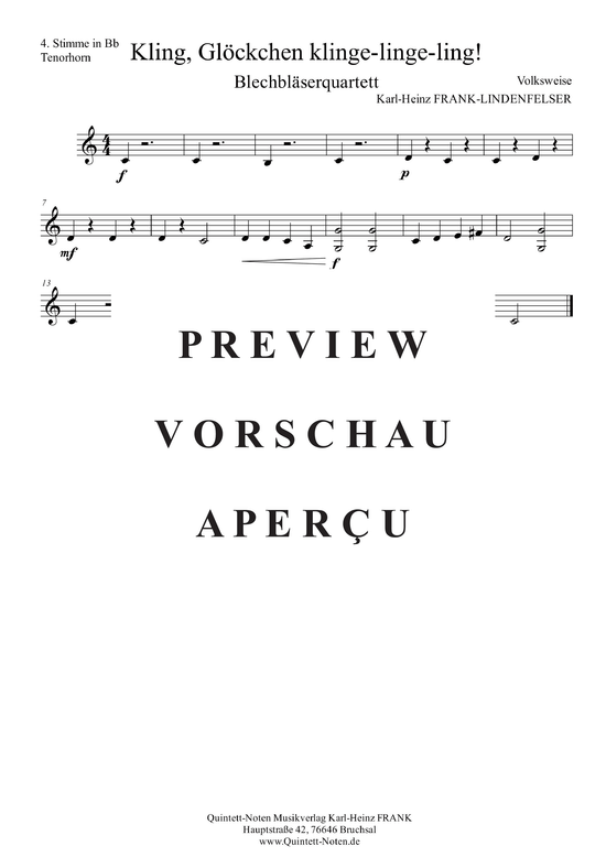 gallery: Kling Glöckchen Klingelingeling , , (Blechbläserquartett)