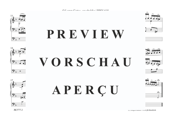 gallery: O Lamm Gottes, unschuldig BWV 618 (Orgel-Büchlein Nr. 20), , (Orgel Solo)
