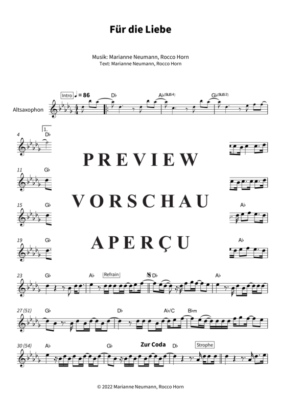 gallery: Für die Liebe (Alt-Saxophon) , Berge,  (Leadsheet)