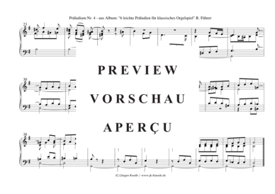 gallery: Präludien Nr.4  aus 6 leichte Präludien für klassisches Orgelspiel , , (Orgel Solo)