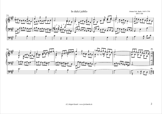 gallery: In dulci jubilo BWV 608 , , (Orgel Solo)