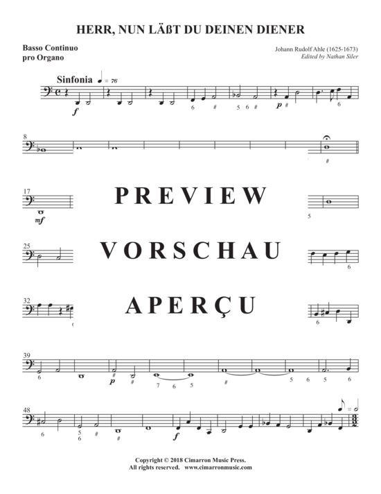 gallery: Herr, nun lässt Du Deinen Diener , , (Ensemble für Bass, 4x Posaune + BC)