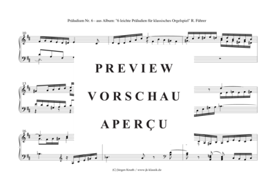 gallery: Präludien Nr.6  aus 6 leichte Präludien für klassisches Orgelspiel , , (Orgel Solo)