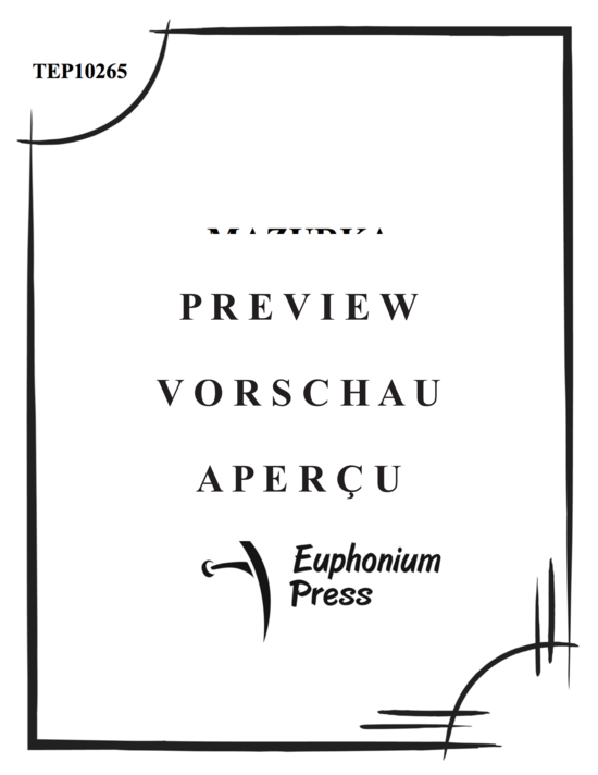 gallery: Mazurka for Solo Euphonium , , (Euphonium/Bariton Solo)