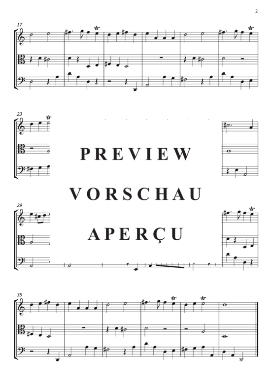 gallery: The Prince of Denmark´s March - from A Collection of Ayres for the Harpsichord or Spinett with very Plain & Easey Directions for Young Beginners , , (Streicher Trio)