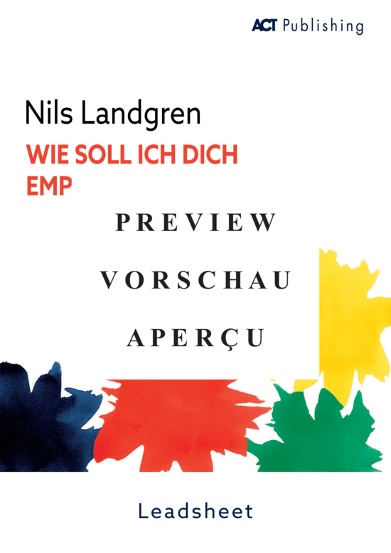 gallery: Wie soll ich dich empfangen (Gesang + Akkorde) , Landgren, Nils,  (Leadsheet)