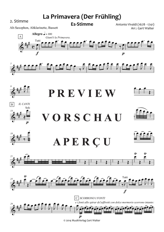 gallery: La Primavera (Der Frühling) , ,  1.Satz (Quintett flexible Besetzung)