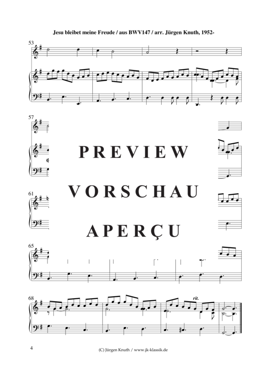 gallery: Jesu bleibet meine Freude (aus BWV 147) , ,  (Trompete in C/B + Orgel/Klavier)