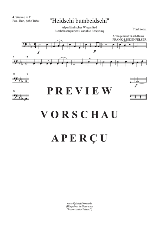 gallery: Heidschi-Bumbeidschi Blechbläser Quartett/Ensemble , , (variable Besetzung)