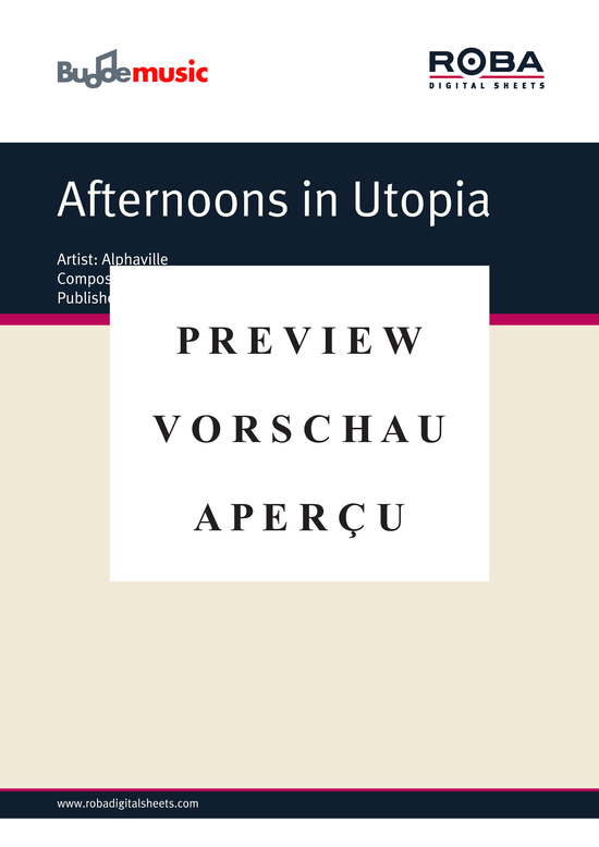 gallery: Afternoons in Utopia , Alphaville, (Klavier + Gesang)